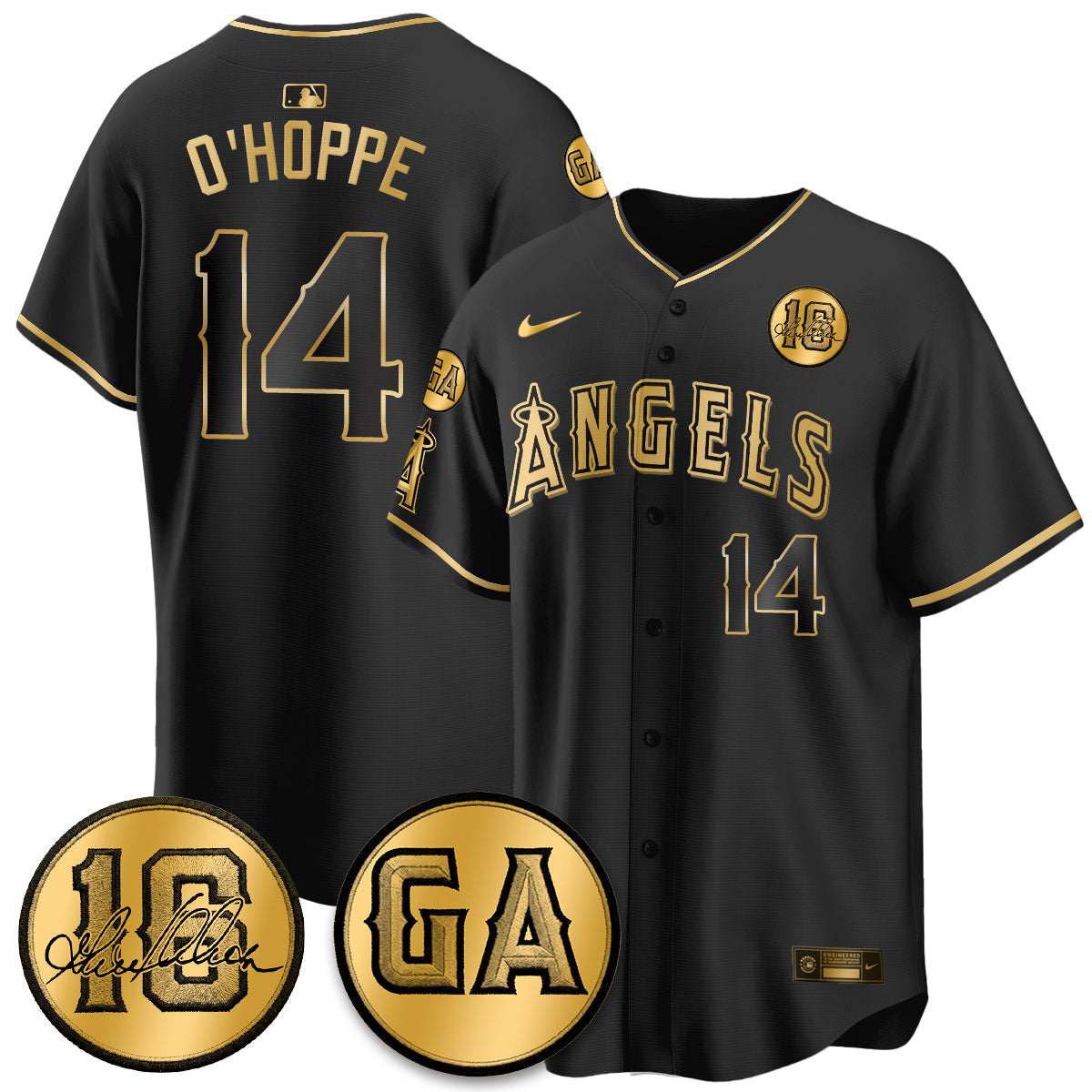 LAA Garret Anderson Tribute Patch Vapor Jersey - All Stitched V2