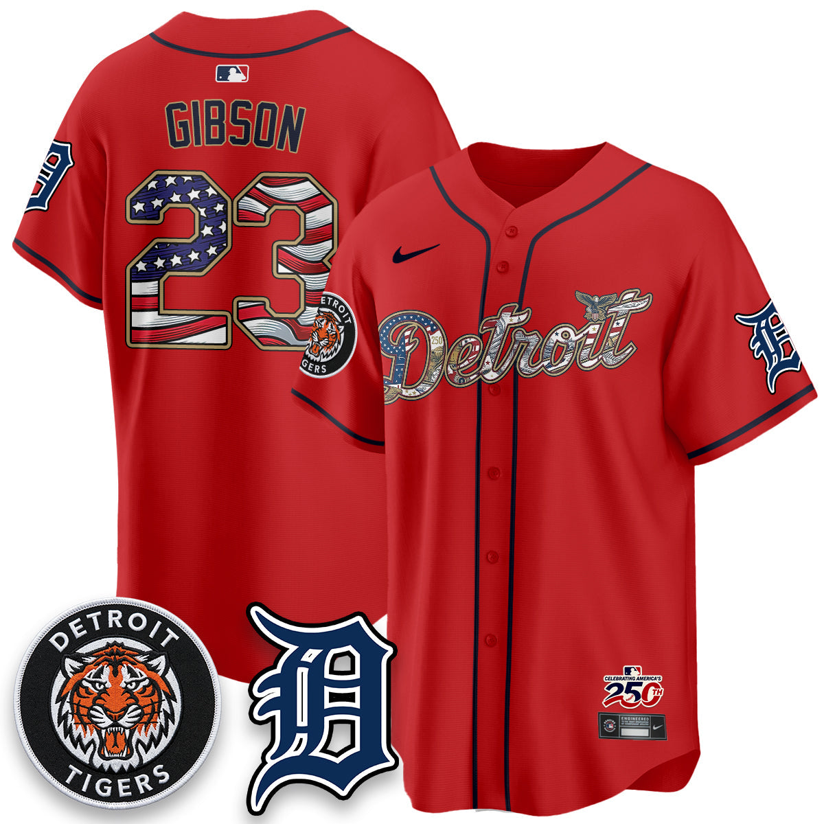 DET 2026 Independence Day USA Vapor Limited Jersey - Stitched