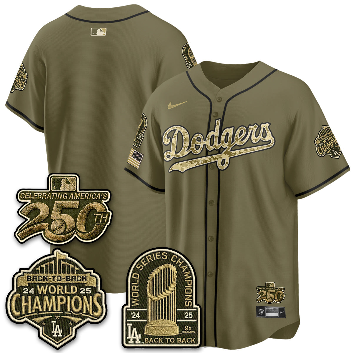 LAD Military Appreciation Game Day Jersey V2 - Stitched