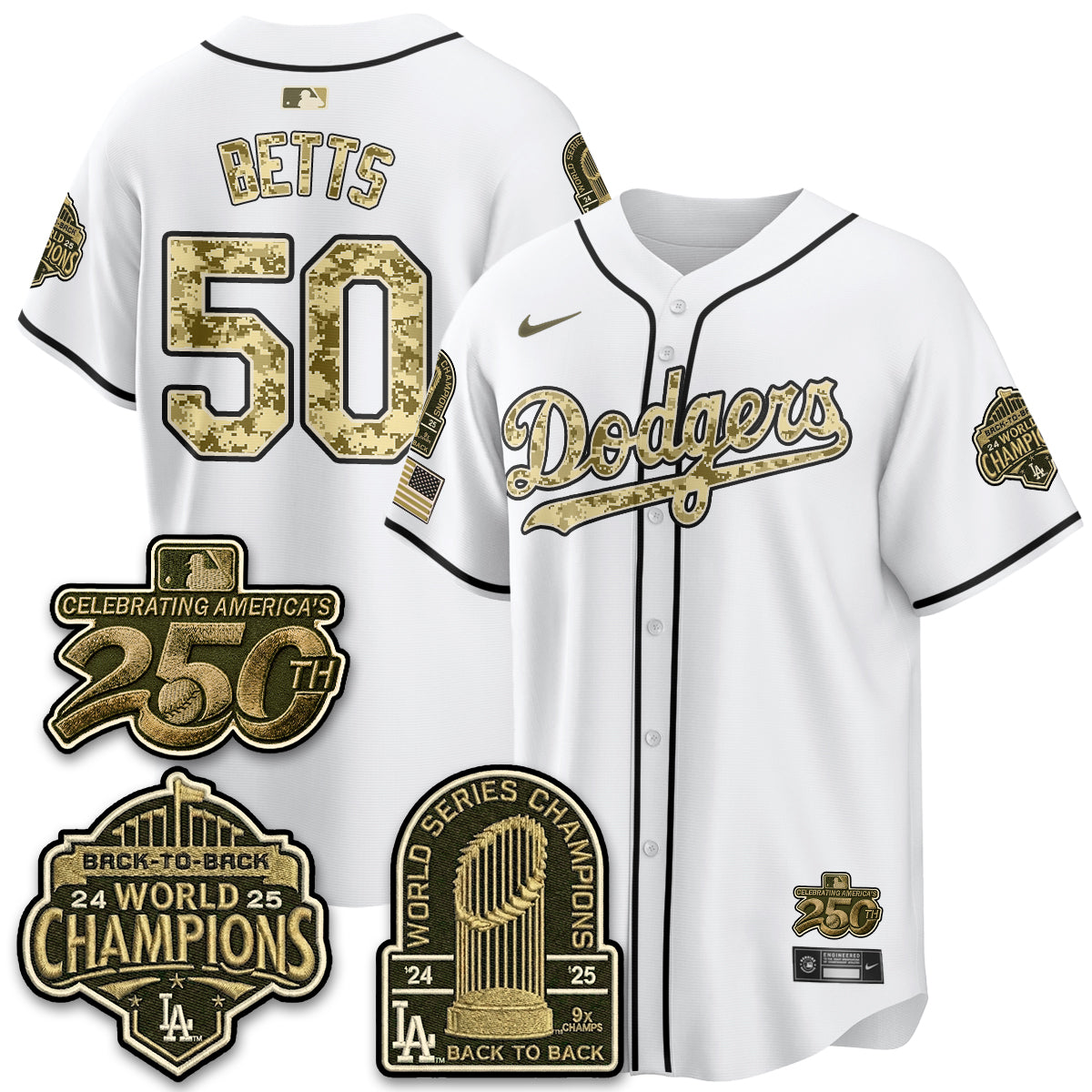 LAD Military Appreciation Game Day Jersey V2 - Stitched