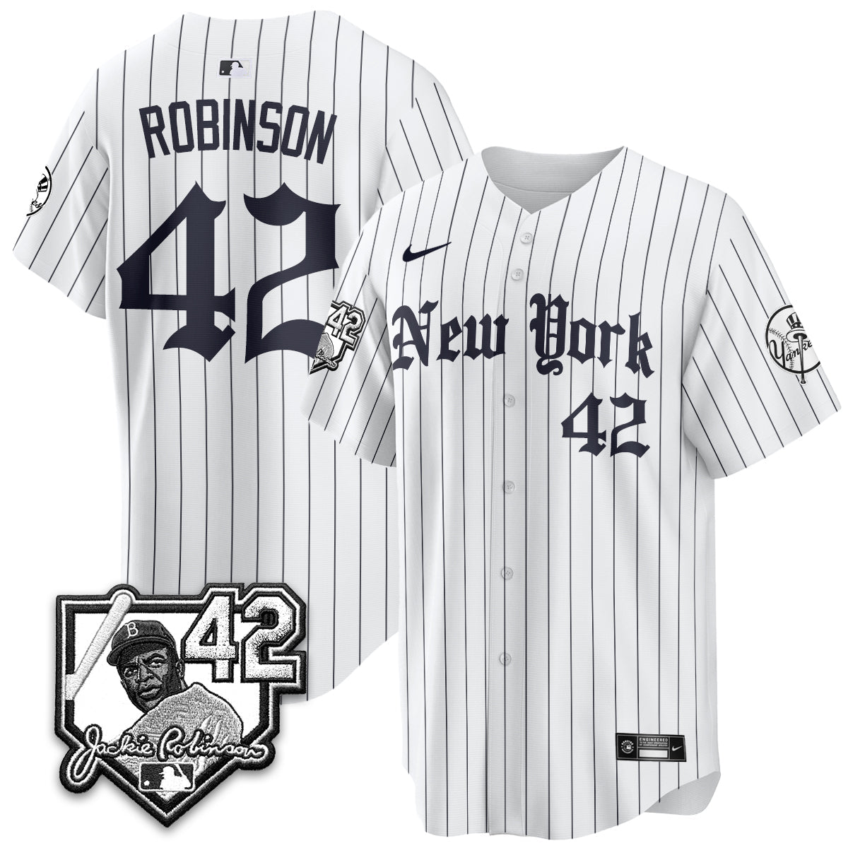 NYY 2026 Jackie Robinson Day Gothic Vapor Limited Jersey - All Stitched