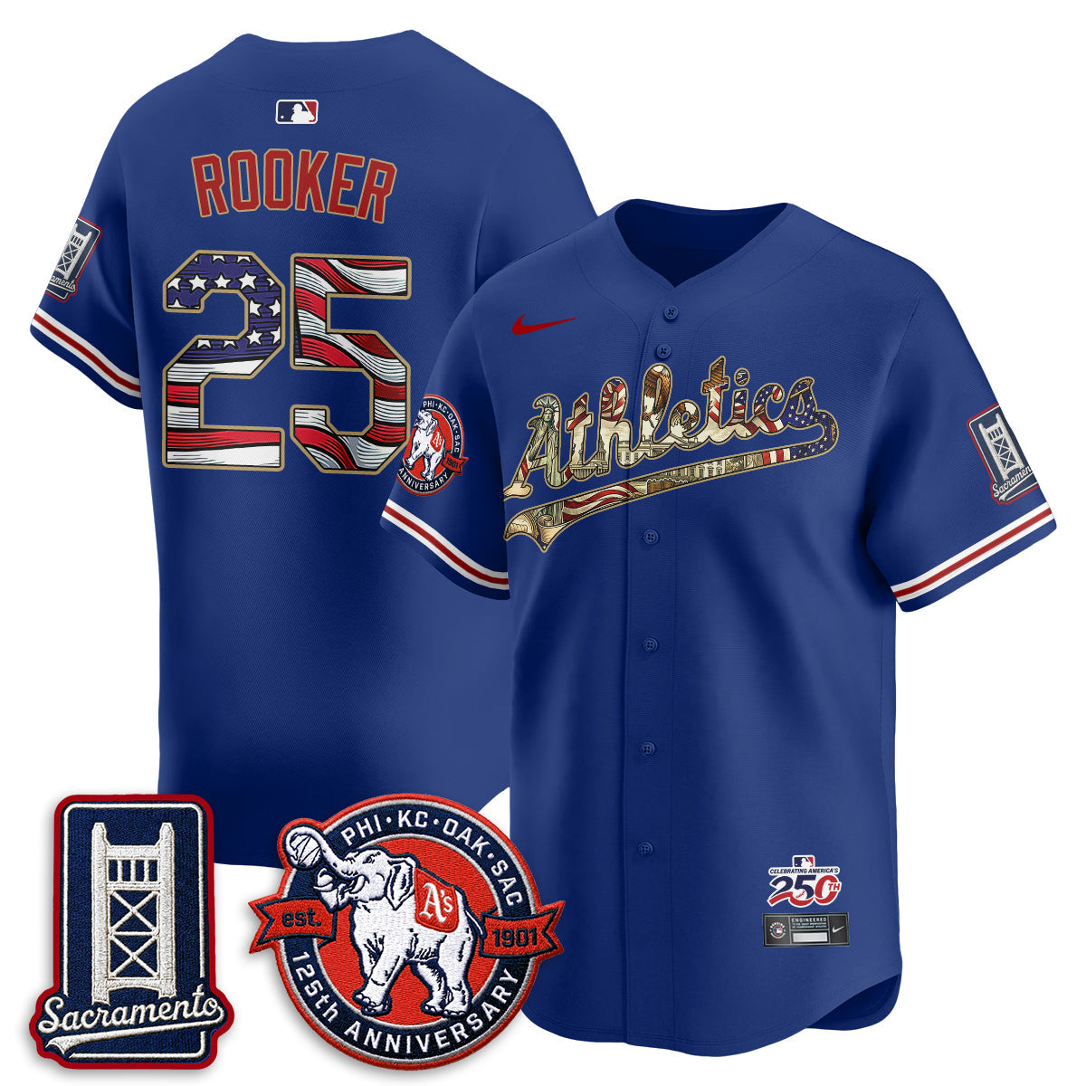 OAK  2026 Independence Day USA Vapor Jersey - Stitched