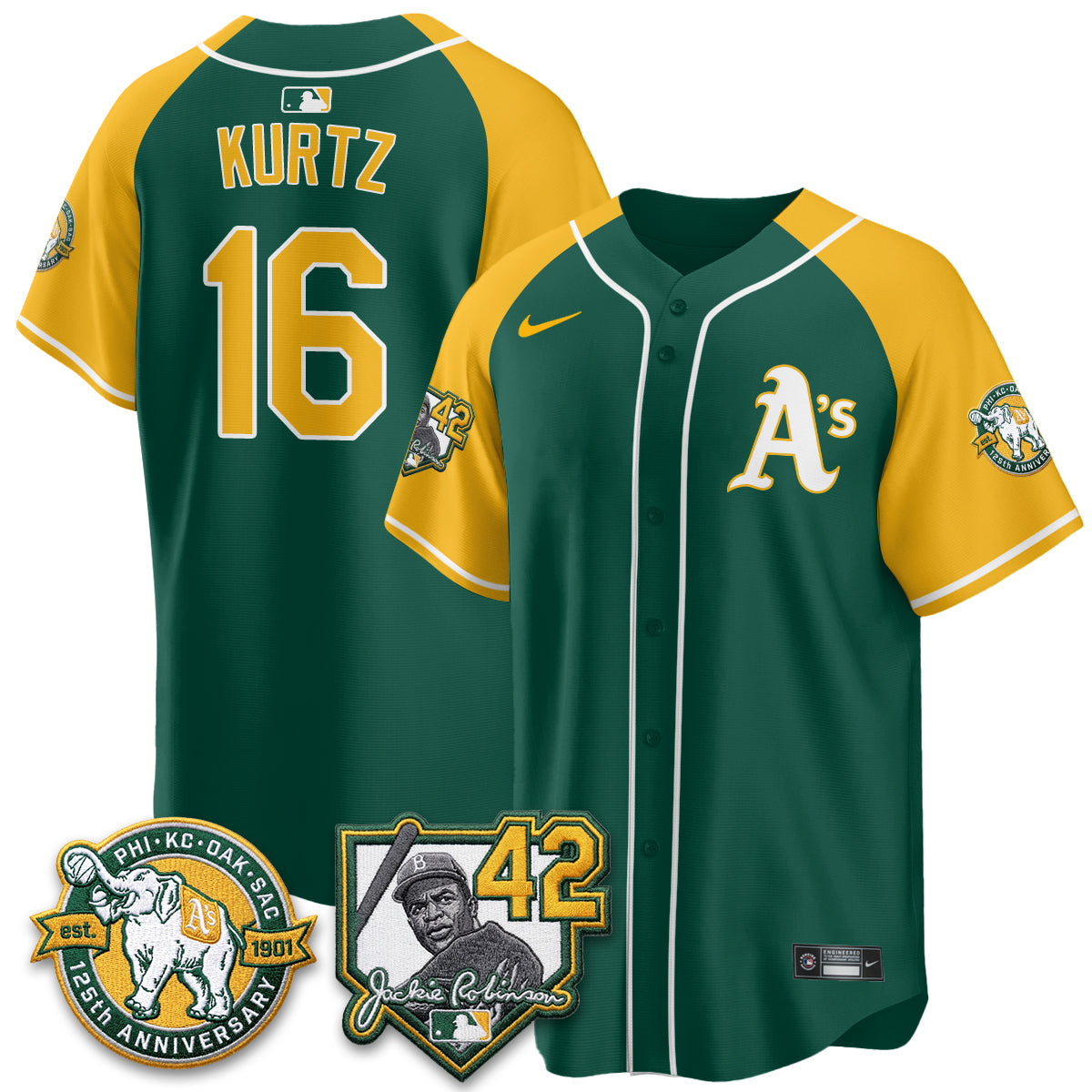 OAK 2026 Jackie Robinson Day - Celebrating 125 Years Limited Vapor Jersey - All Stitched