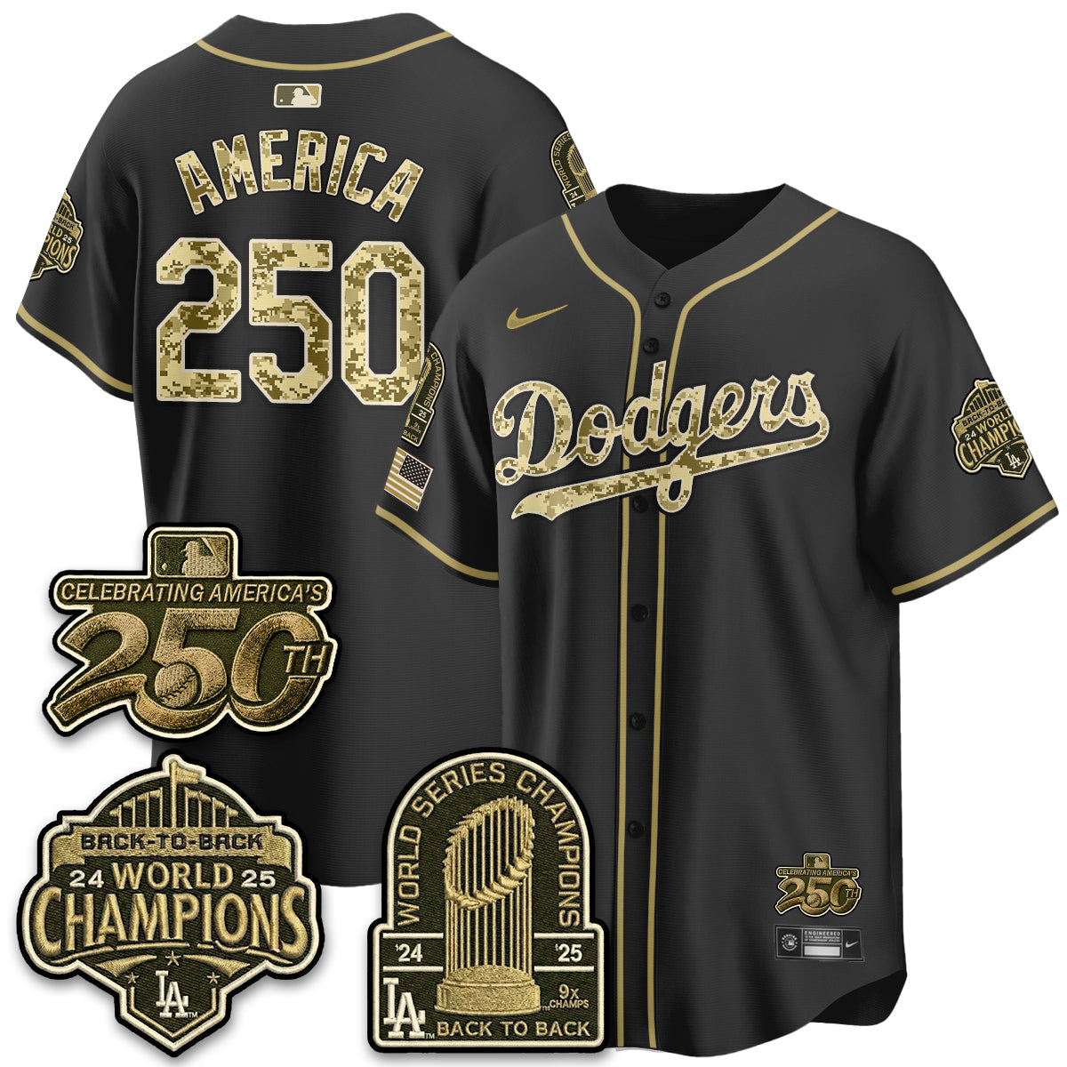 LAD Military Appreciation Game Day Jersey V2 - Stitched