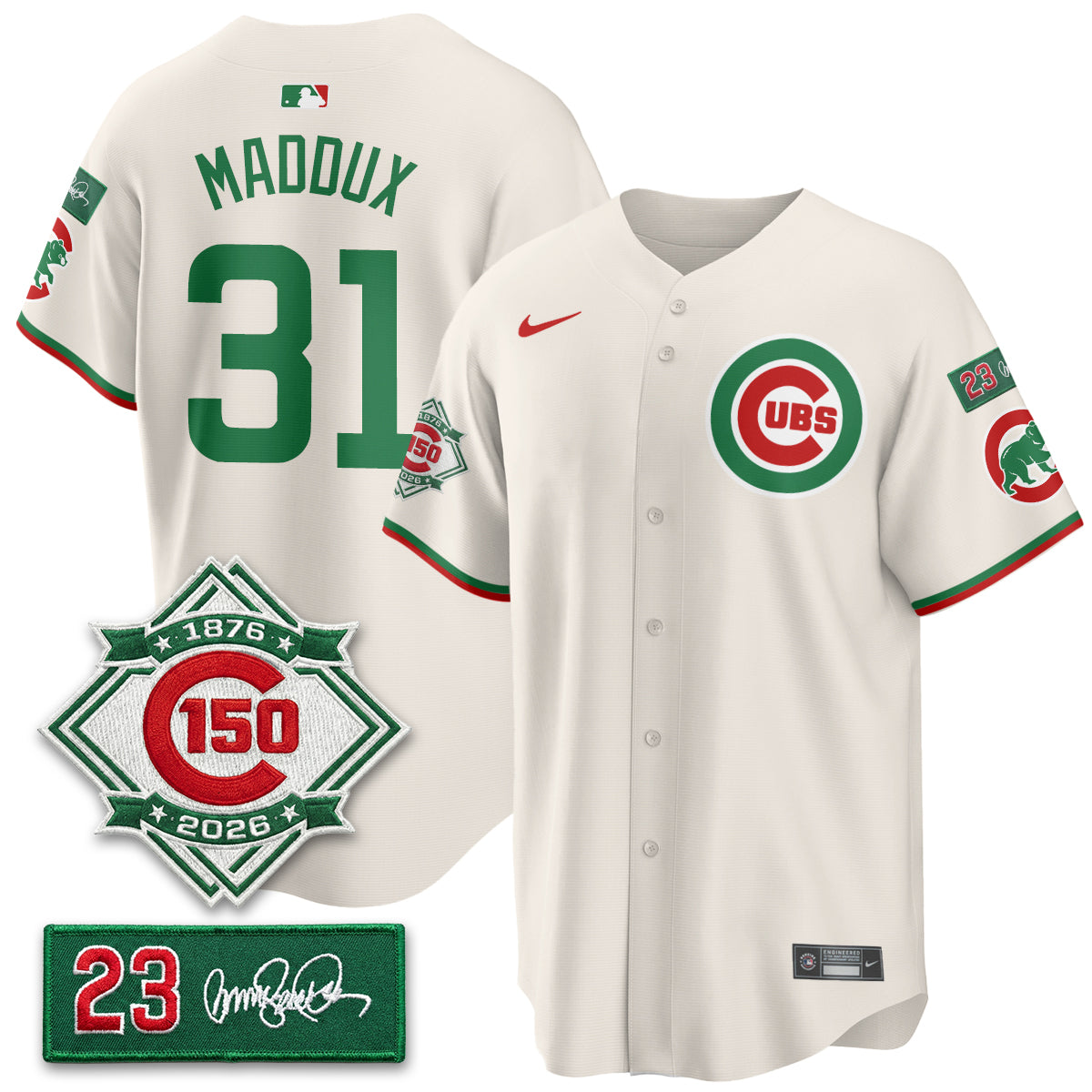 CHC Limited Mexico Jersey - 150th Anniversary + Ryne Sandberg Tribute Patch All Stitched