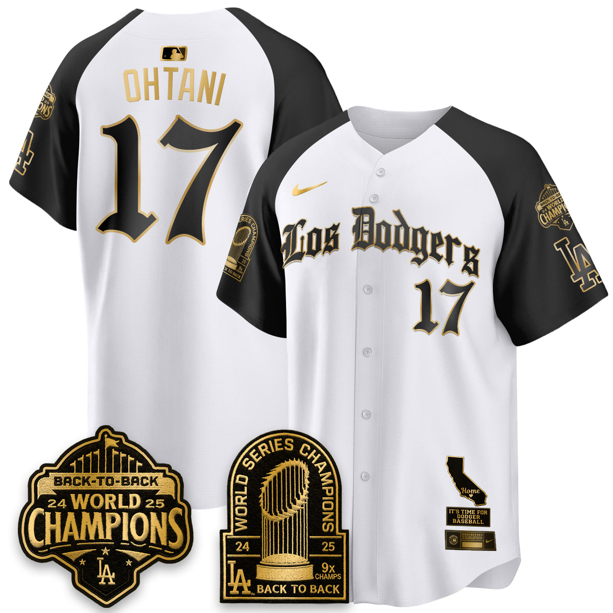 LAD World Series Champions Vapor Premier Limited Gothic Edition Jersey - All Stitched