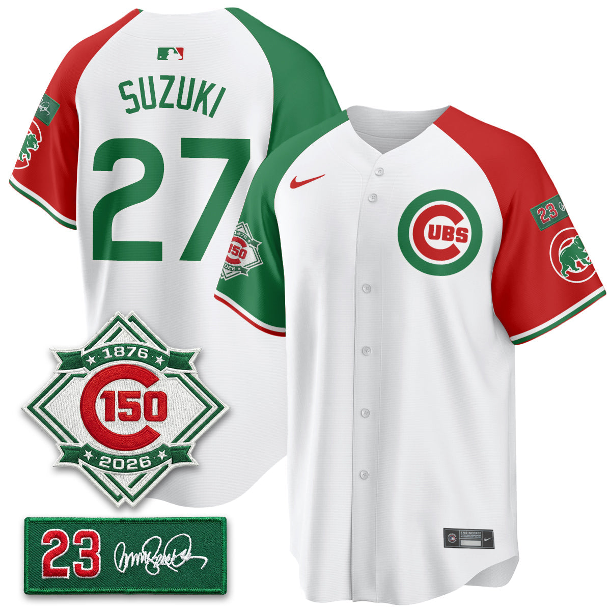 CHC Limited Mexico Jersey - 150th Anniversary + Ryne Sandberg Tribute Patch All Stitched