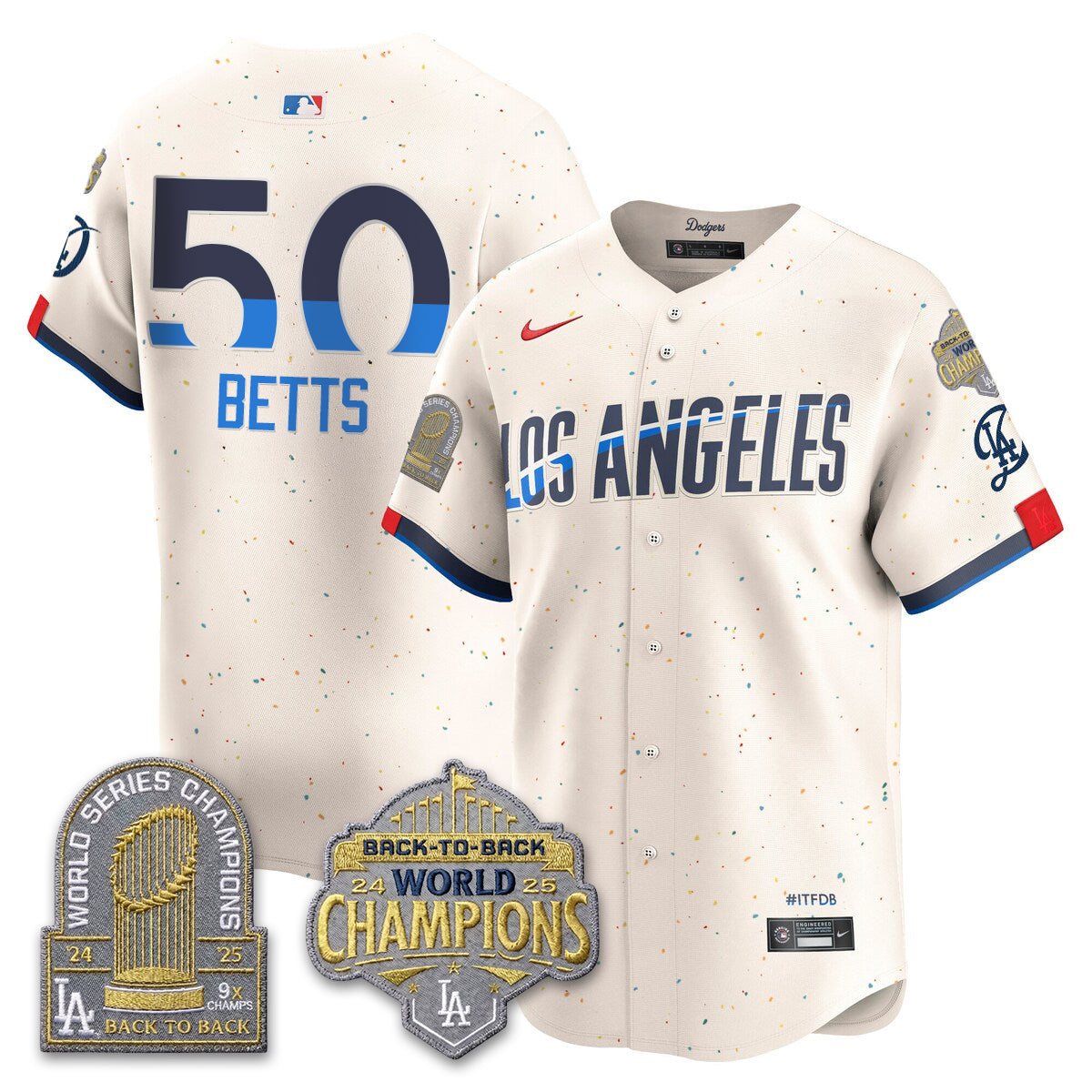 LAD Gold Collection Limited Gold Jersey - 9x & B2B Champs - Stitched