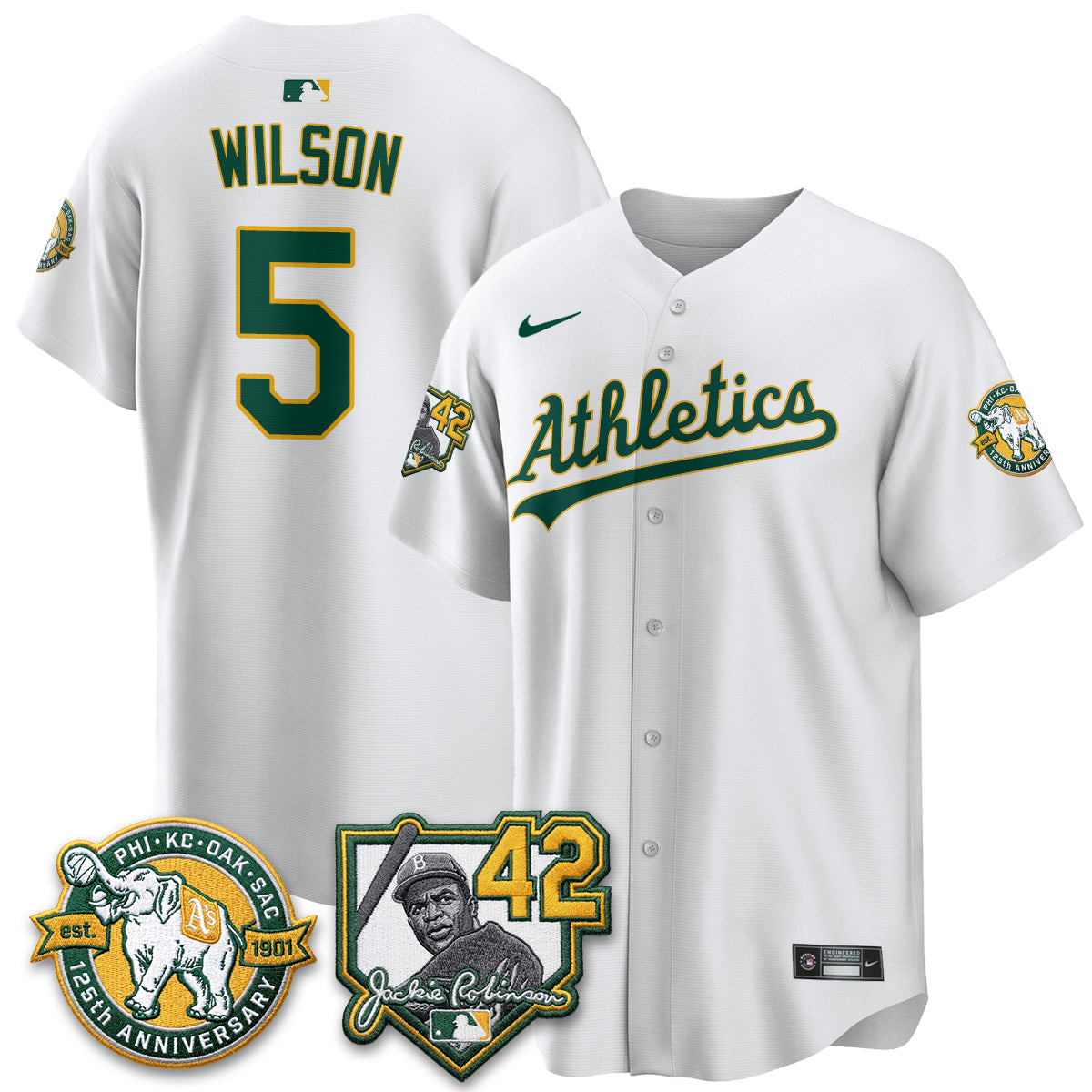 OAK 2026 Jackie Robinson Day - Celebrating 125 Years Limited Vapor Jersey - All Stitched