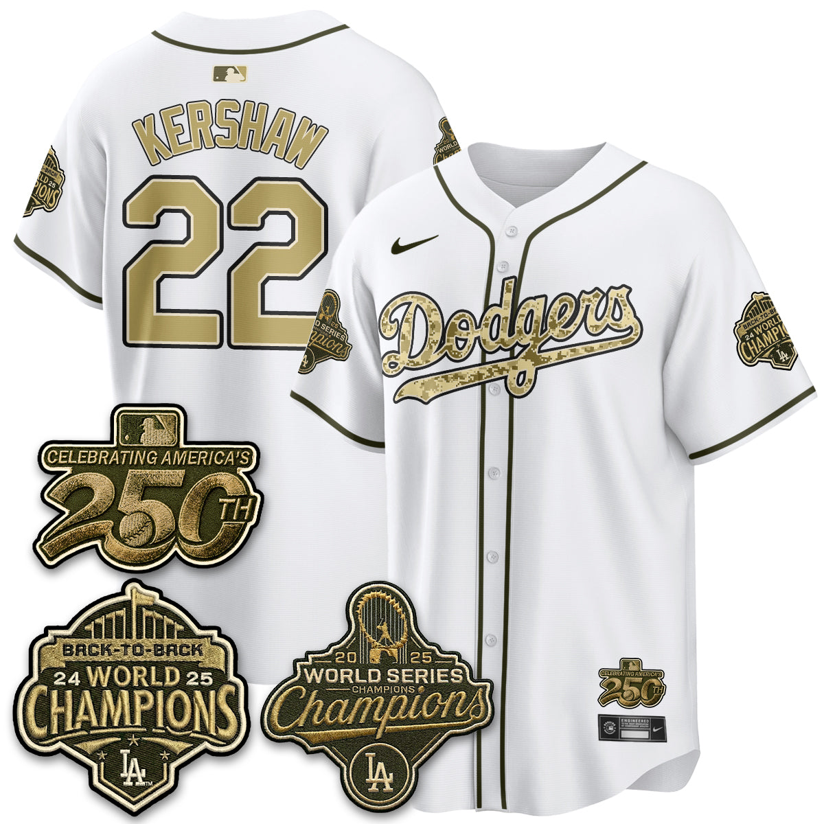 LAD Military Appreciation Game Day Jersey -Stitched