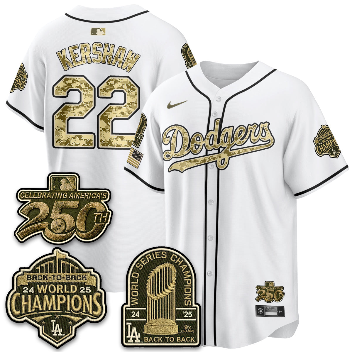LAD Military Appreciation Game Day Jersey V2 - Stitched