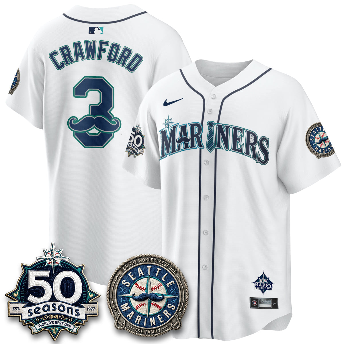 SEA Happy Father's Day Vapor Jersey - Stitched