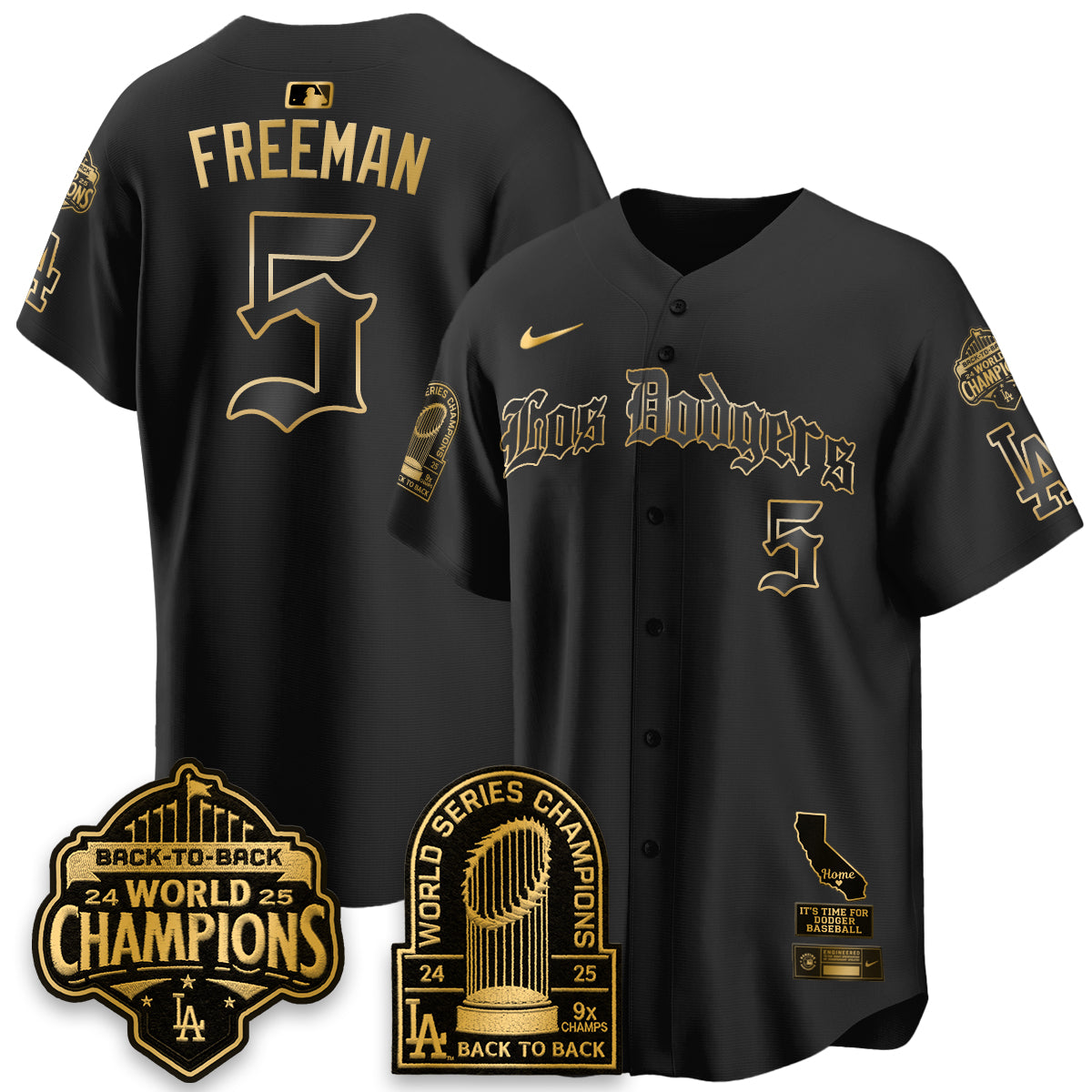 LAD World Series Champions Vapor Premier Limited Gothic Edition Jersey - All Stitched