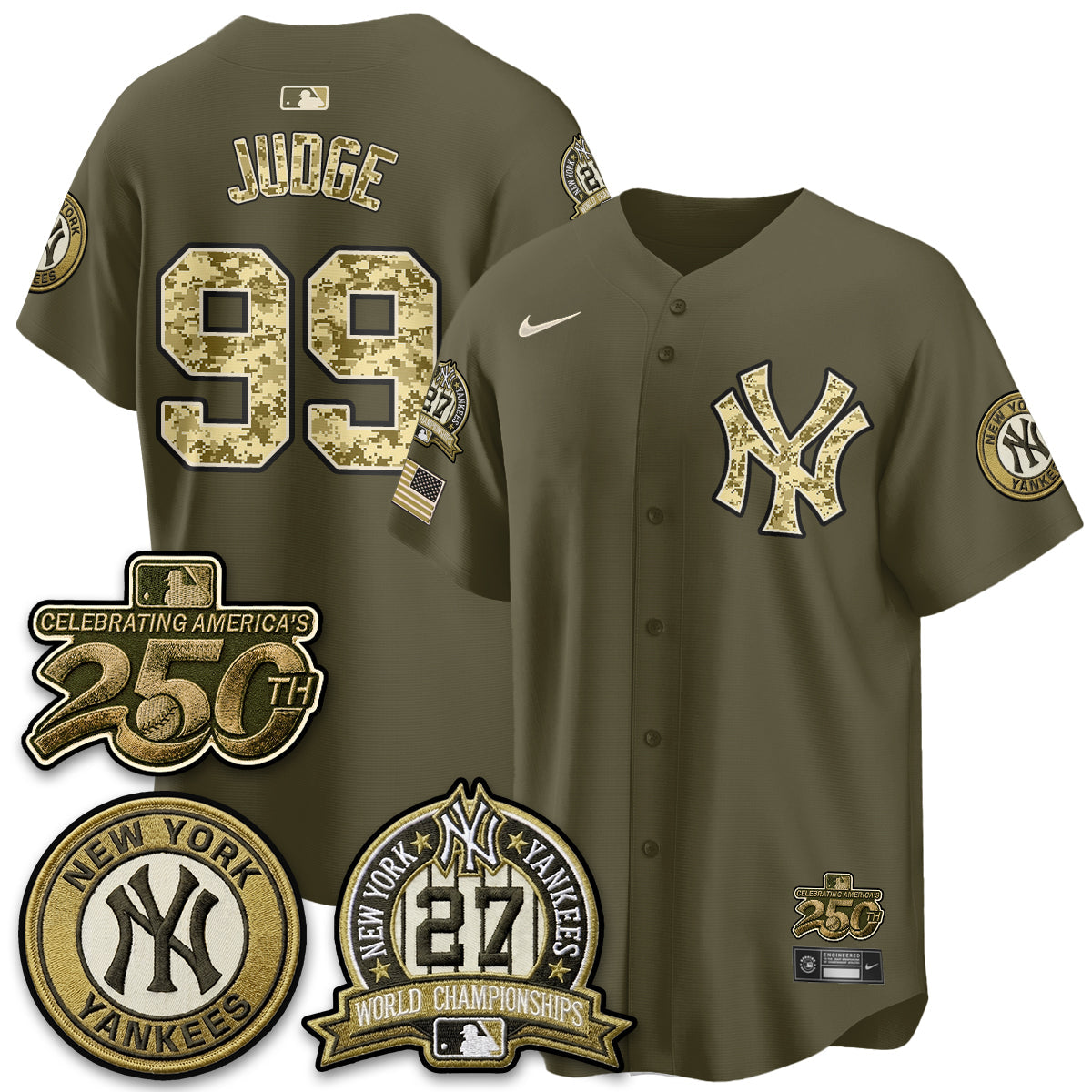 NYY Salute to Service 2026 Vapor Limited Jersey - Stitched