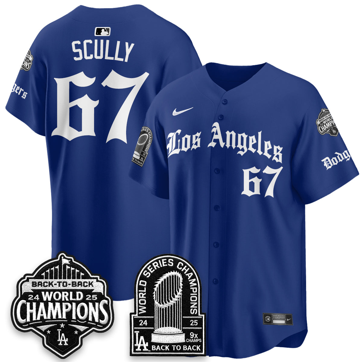 LAD WS Champions Back 2 Back Patch Vapor Premier Limited Gothic Edition Jersey - All Stitched