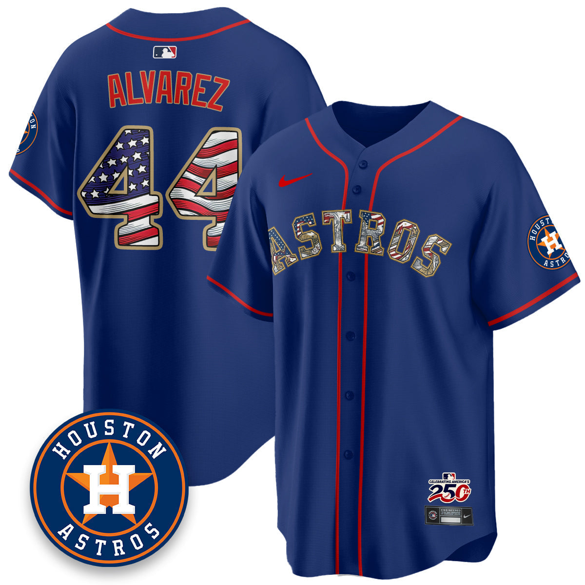 HOU 2026 Independence Day USA Vapor Limited Jersey - Stitched