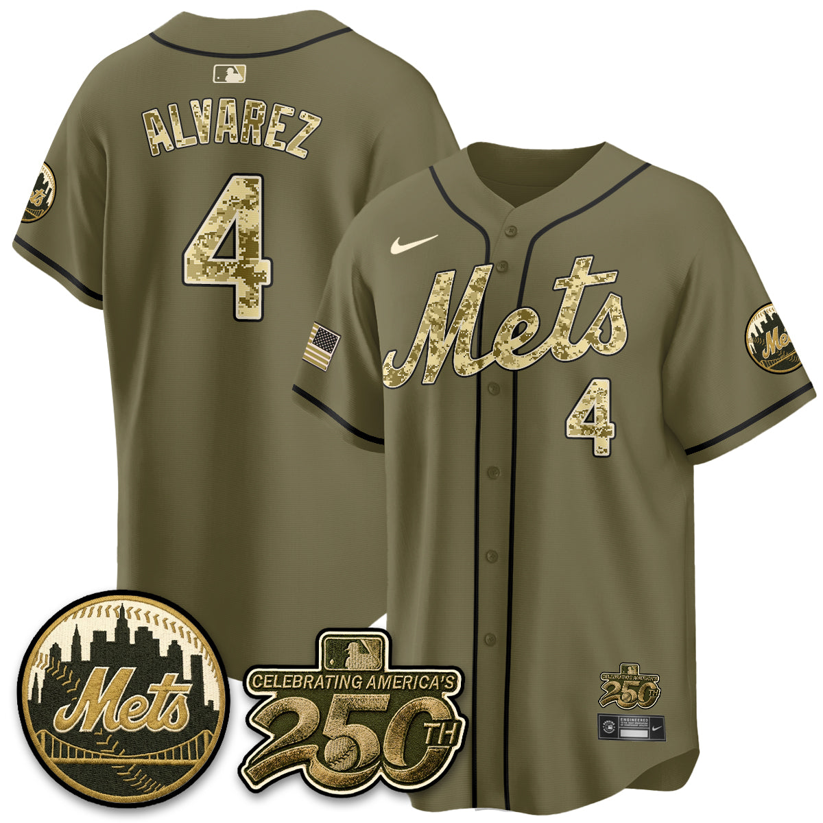 NYM Armed Forces Day Vapor Premier Limited Jersey - All Stitched V2