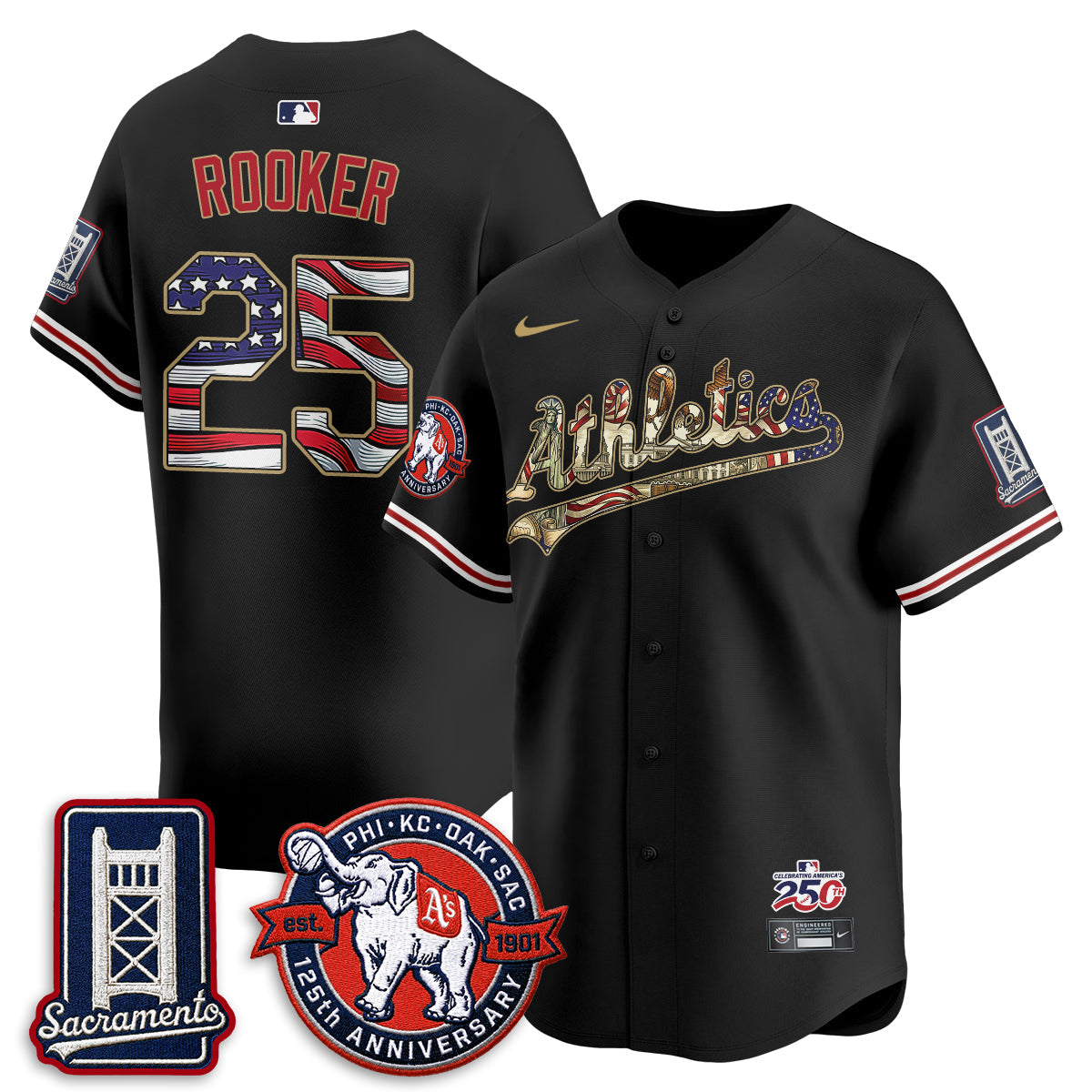 OAK  2026 Independence Day USA Vapor Jersey - Stitched