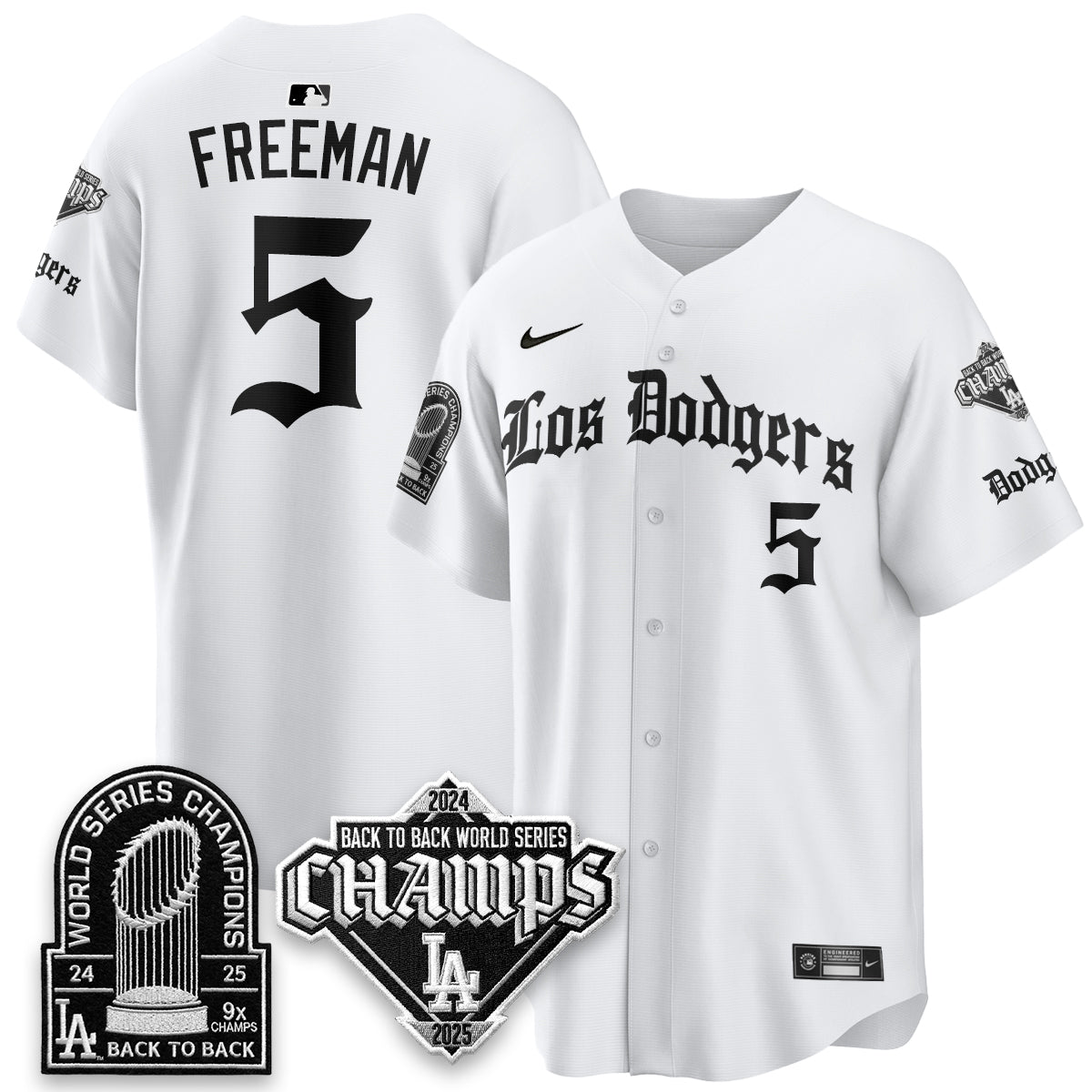 LAD World Series Champions B2B Patch Vapor Premier Limited Gothic Edition Jersey - All Stitched