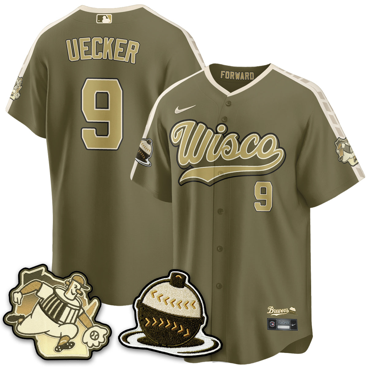 MIL New Era Olive 2026 Armed Forces Day Jersey - Stitched
