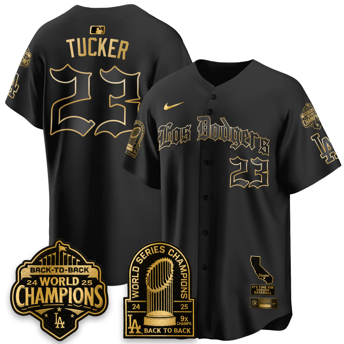 LAD World Series Champions Vapor Premier Limited Gothic Edition Jersey - All Stitched