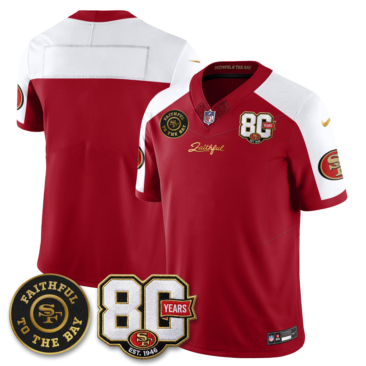 SF “Rivalries” Vapor Limited Jersey - Faithful To The Bay Patch - All Stitched