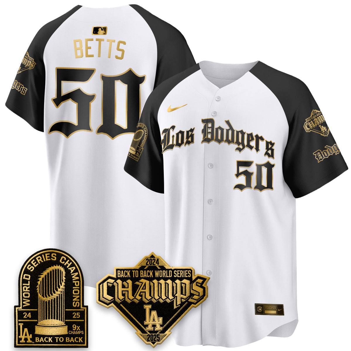 LAD World Series Champions B2B Patch Vapor Premier Limited Gothic Edition Jersey - All Stitched