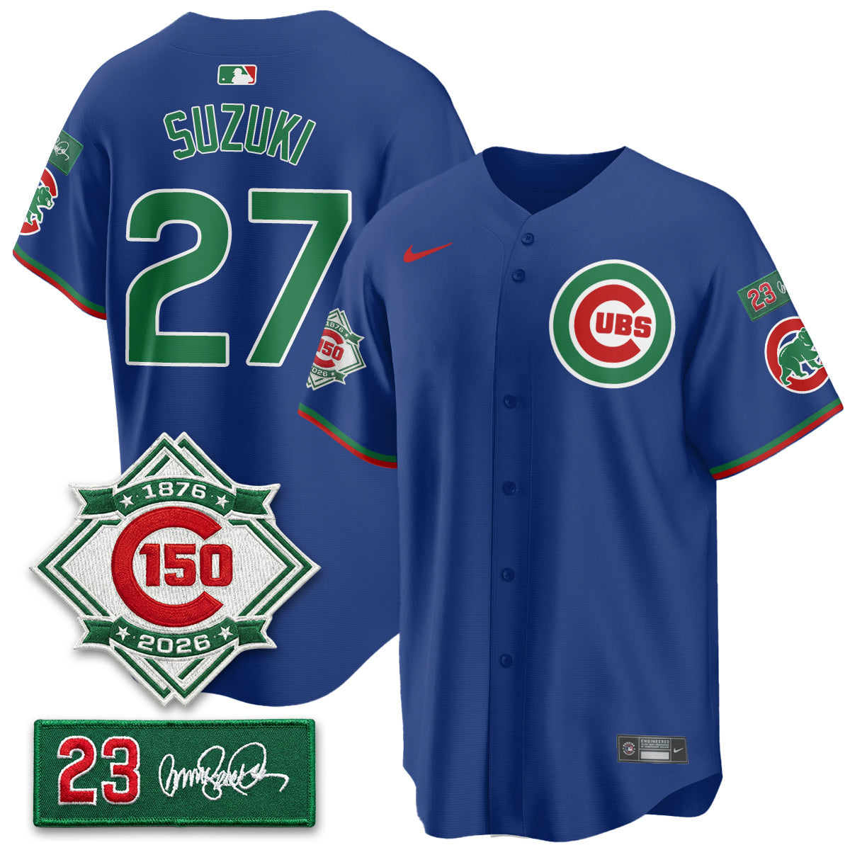 CHC Limited Mexico Jersey - 150th Anniversary + Ryne Sandberg Tribute Patch All Stitched