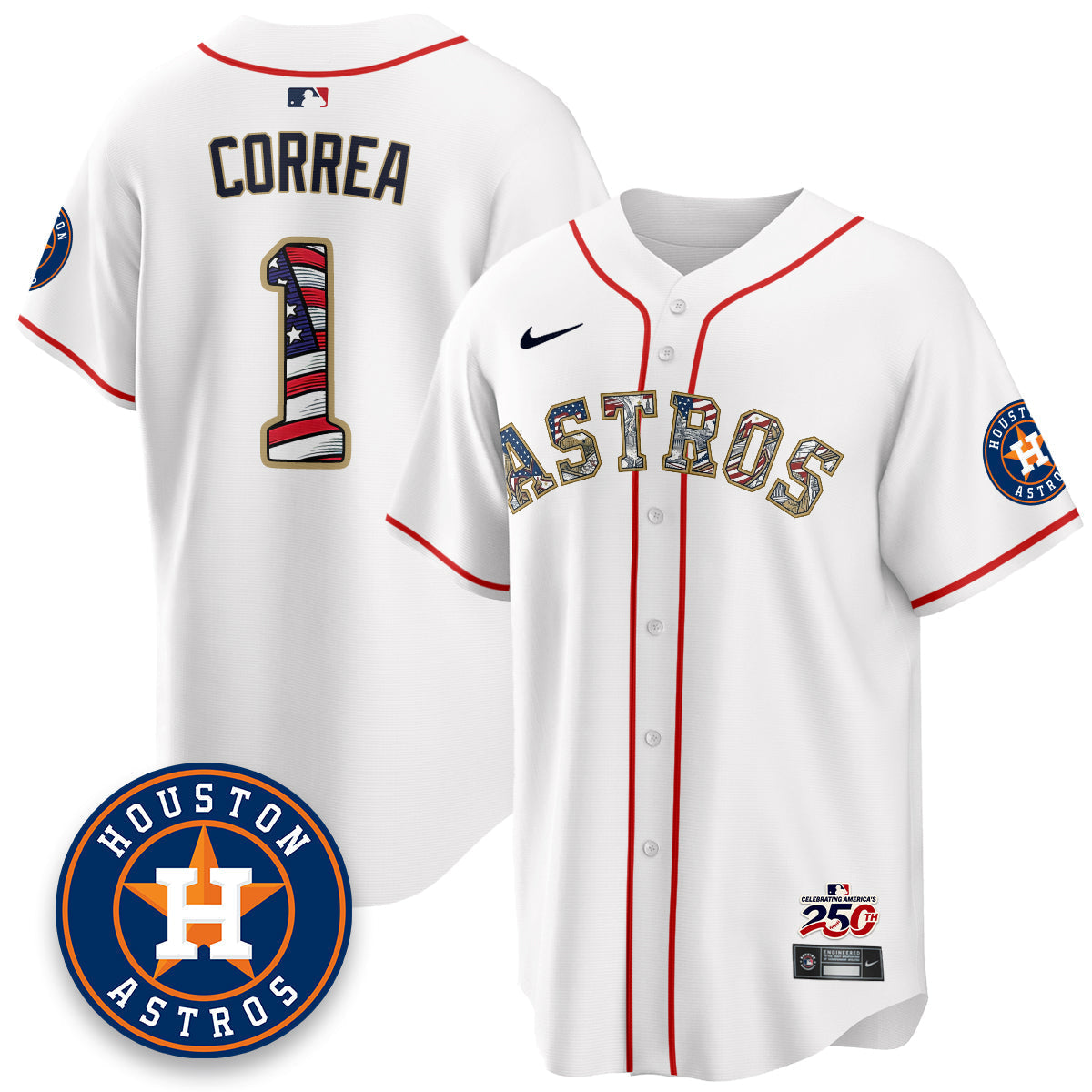 HOU 2026 Independence Day USA Vapor Limited Jersey - Stitched