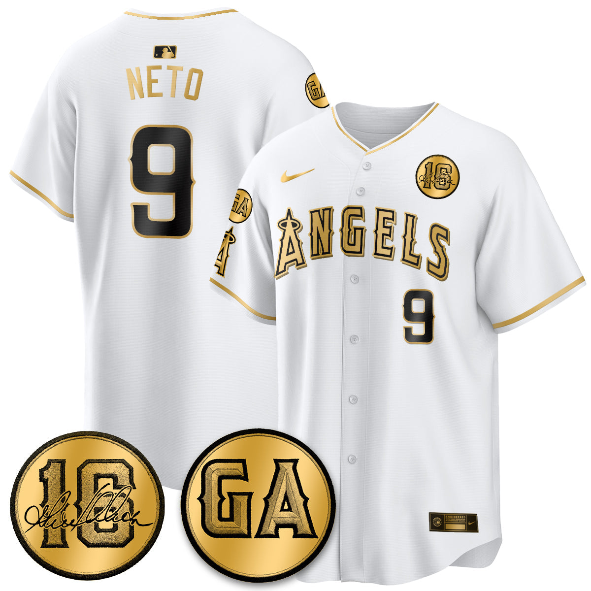 LAA Garret Anderson Tribute Patch Vapor Jersey - All Stitched V2