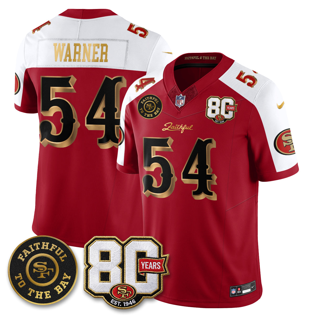SF “Rivalries” Vapor Limited Jersey - Faithful To The Bay Patch - All Stitched