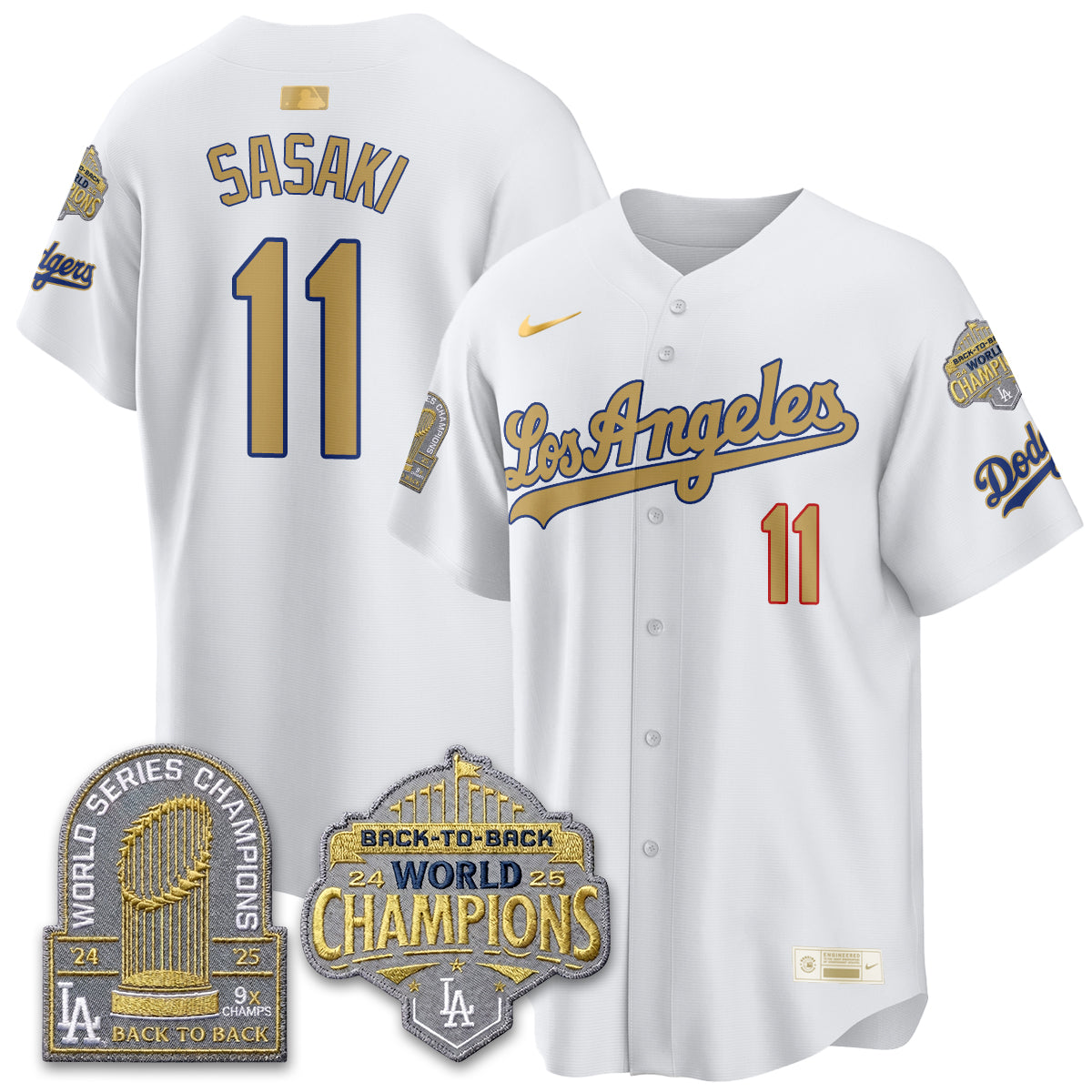 LAD Gold Collection Vapor Limited Jersey - 9x & B2B Champs - All Stitched