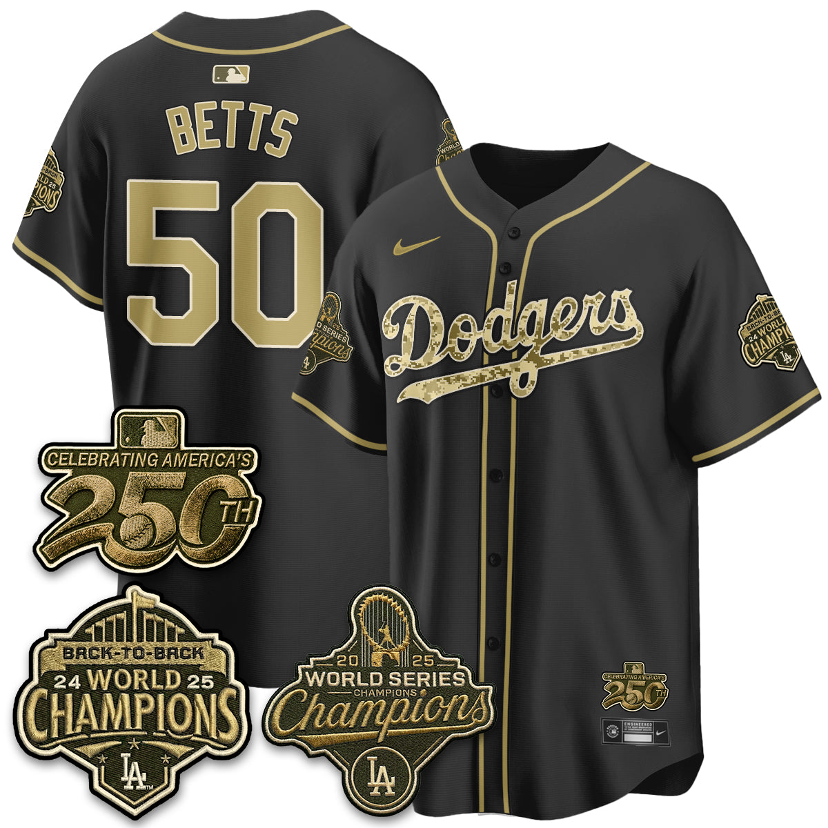 LAD Military Appreciation Game Day Jersey -Stitched