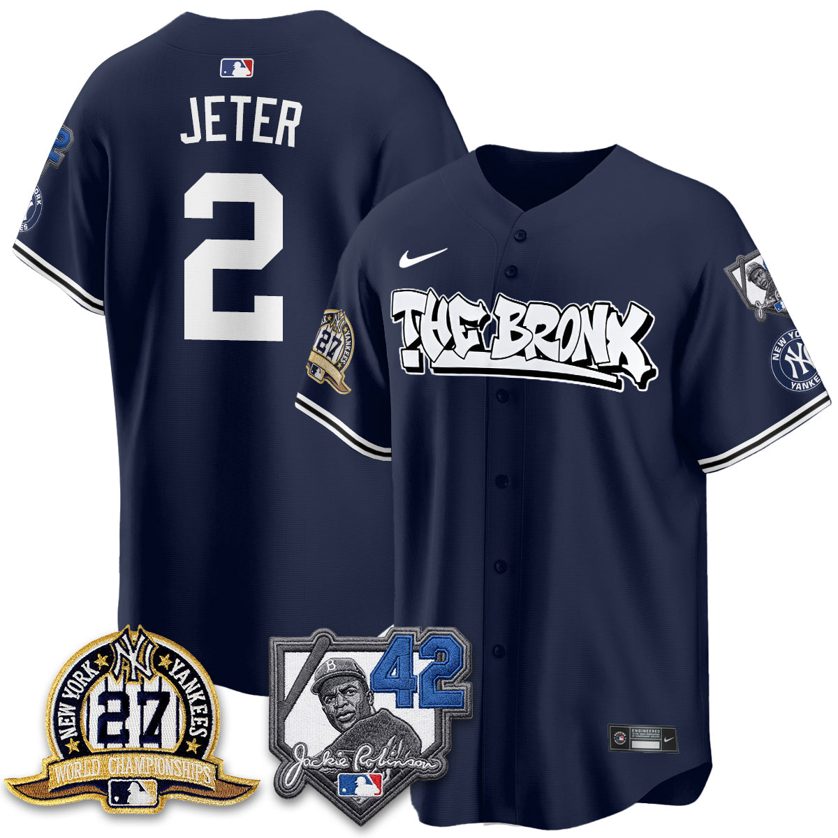 NYY The Bronx 2026 Jackie Robinson Day Vapor Limited Jersey - All Stitched
