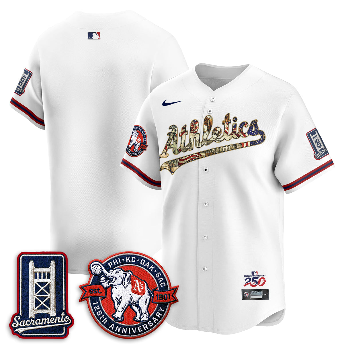 OAK  2026 Independence Day USA Vapor Jersey - Stitched