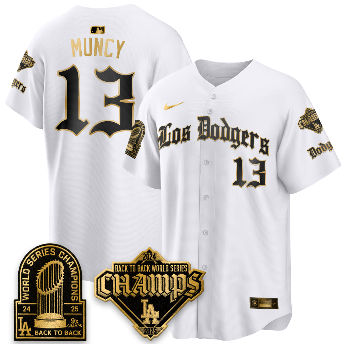 LAD World Series Champions B2B Patch Vapor Premier Limited Gothic Edition Jersey - All Stitched