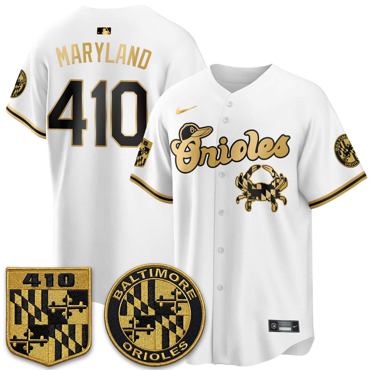 BAL Maryland Flag Vapor Limited Jersey - Stitched