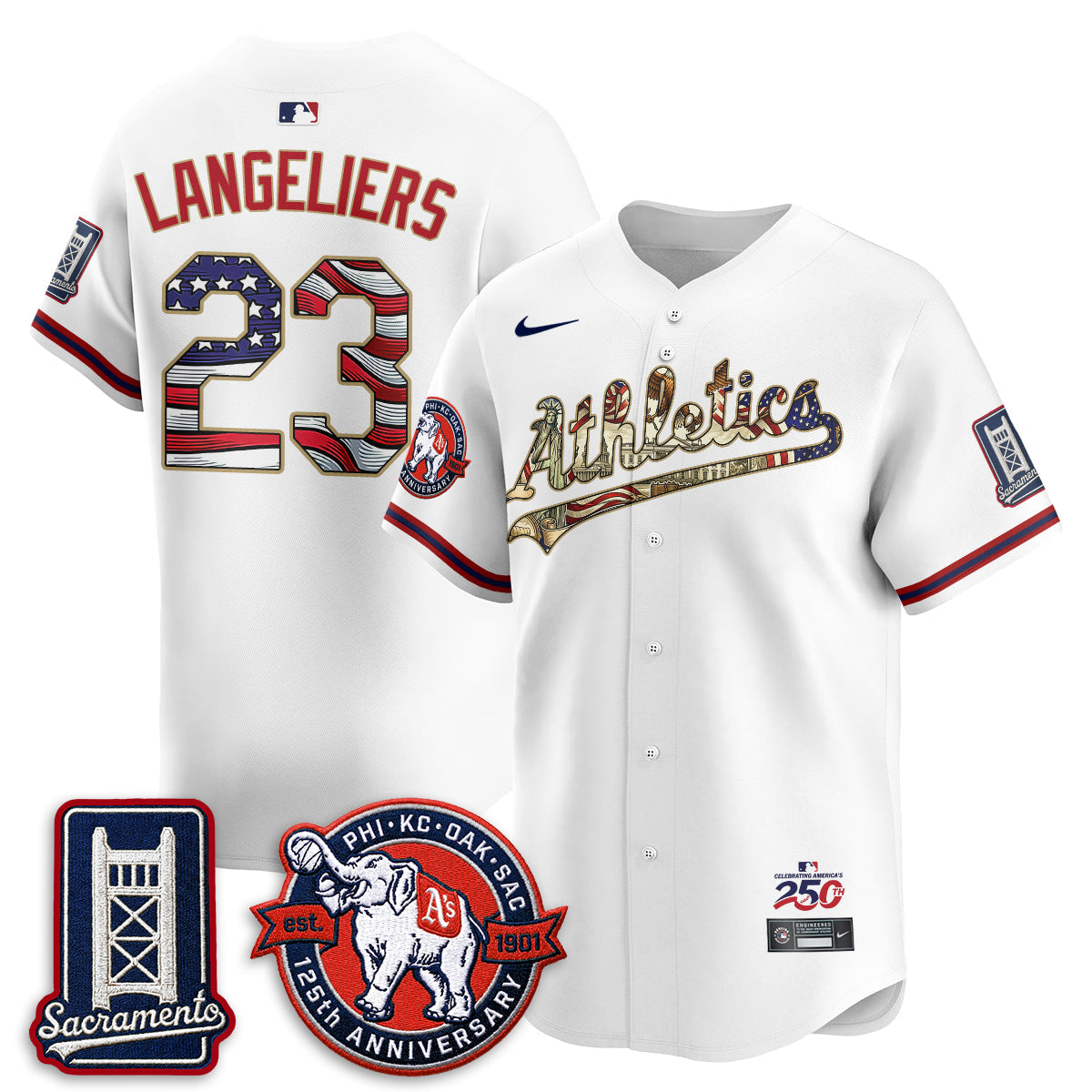 OAK  2026 Independence Day USA Vapor Jersey - Stitched
