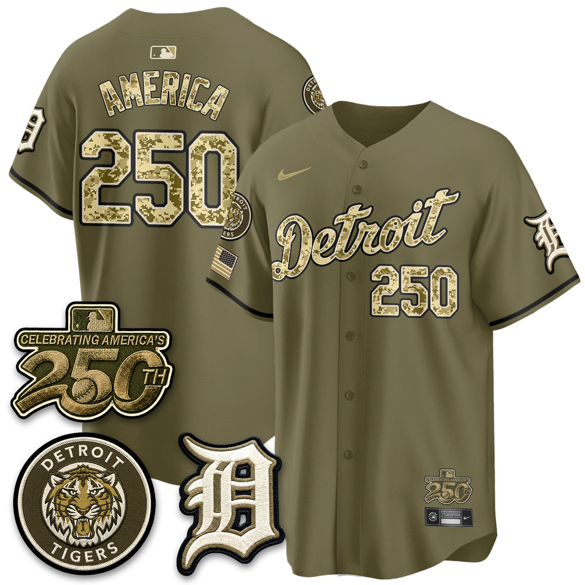 DET 2026 Armed Forces Day Jersey - Stitched