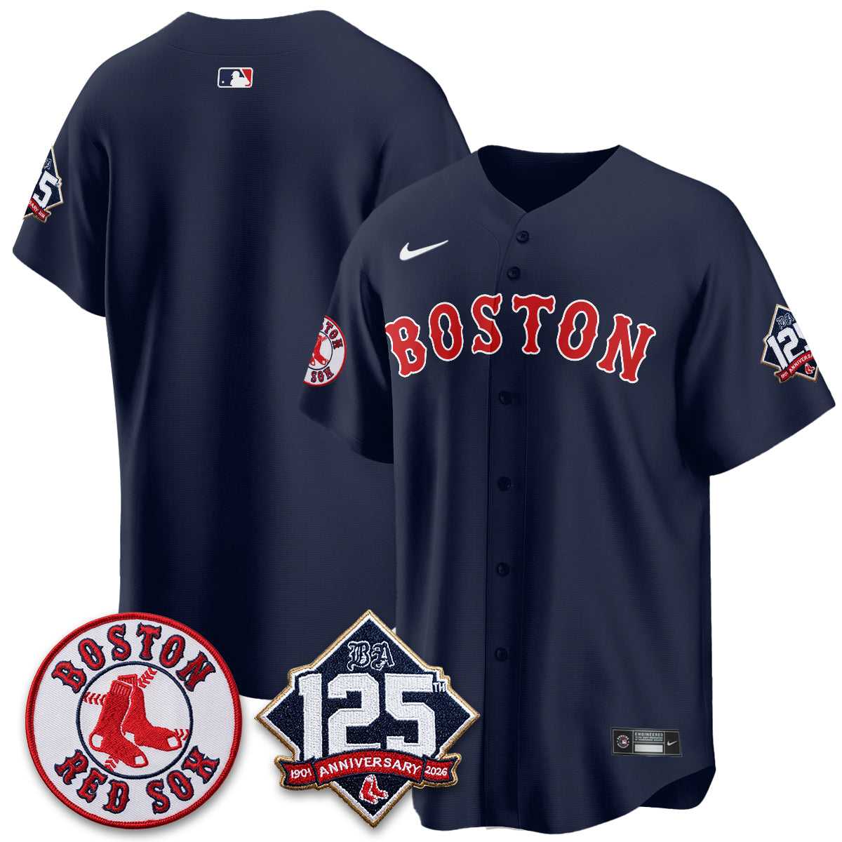 BOS 125th Anniversary Patch Vapor Jersey - Stitched