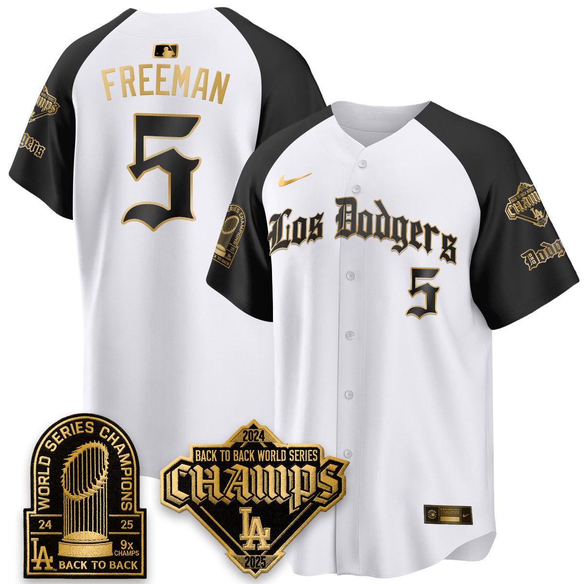 LAD World Series Champions B2B Patch Vapor Premier Limited Gothic Edition Jersey - All Stitched