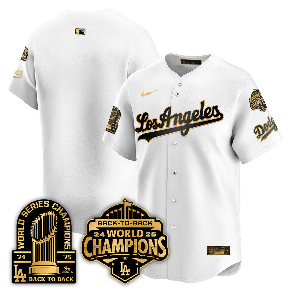 LAD Gold Collection Limited Gold Jersey - 9x & B2B Champs - Stitched