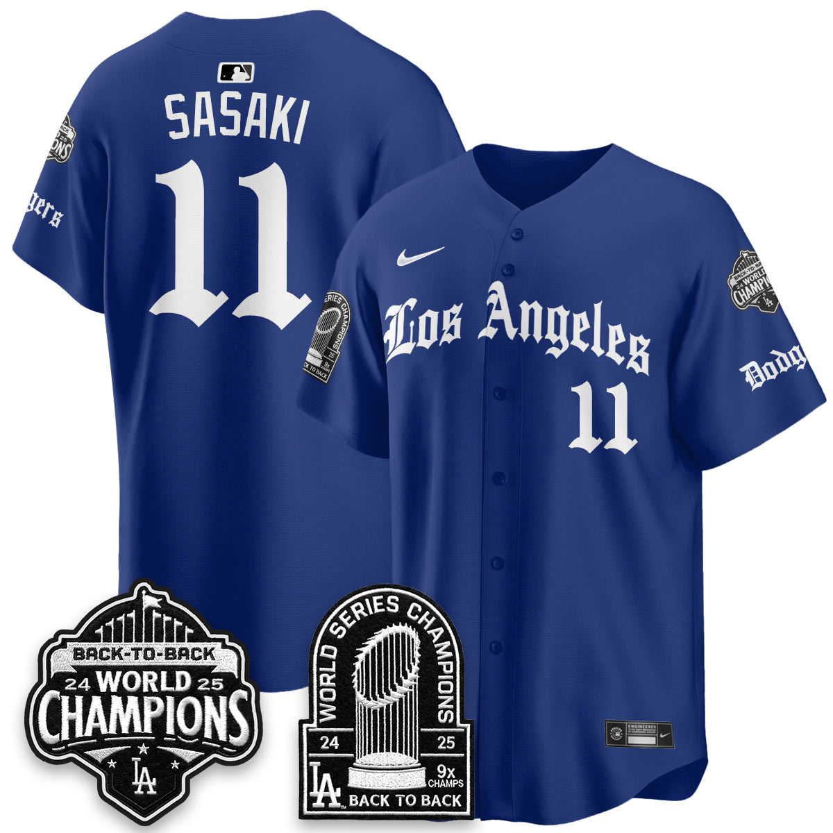 LAD WS Champions Back 2 Back Patch Vapor Premier Limited Gothic Edition Jersey - All Stitched