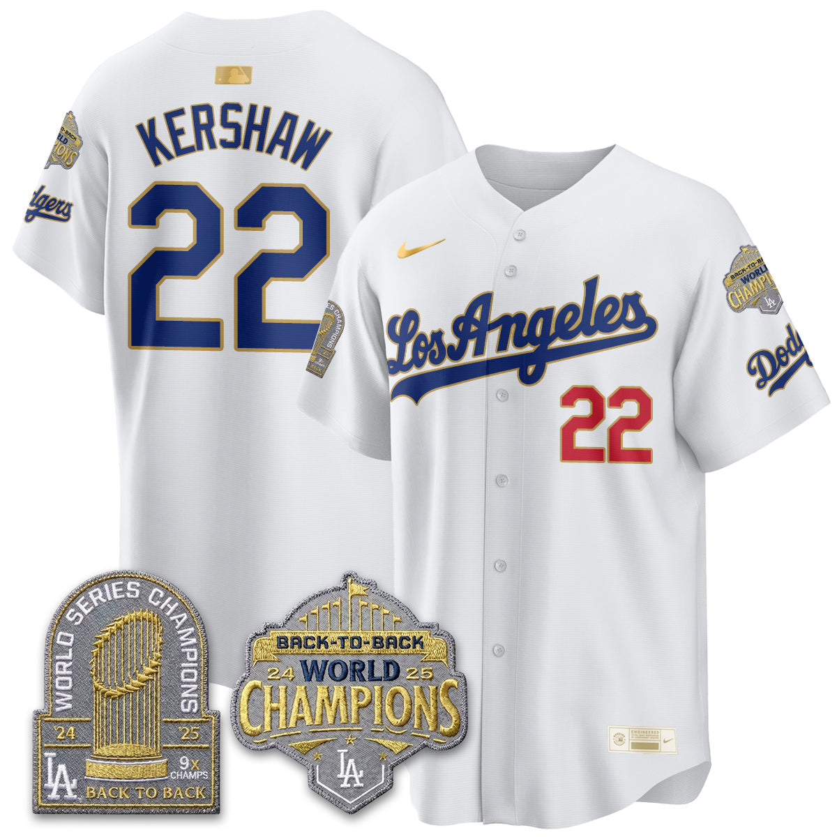 LAD Gold Collection Vapor Limited Jersey - 9x & B2B Champs - Stitched