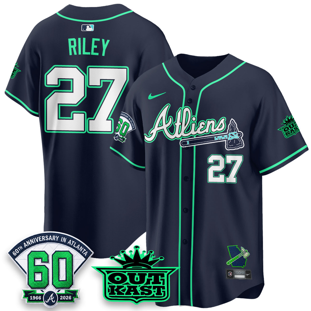 ATL x Atliens Cool Base Galaxy Version Jersey - Stitched (28)