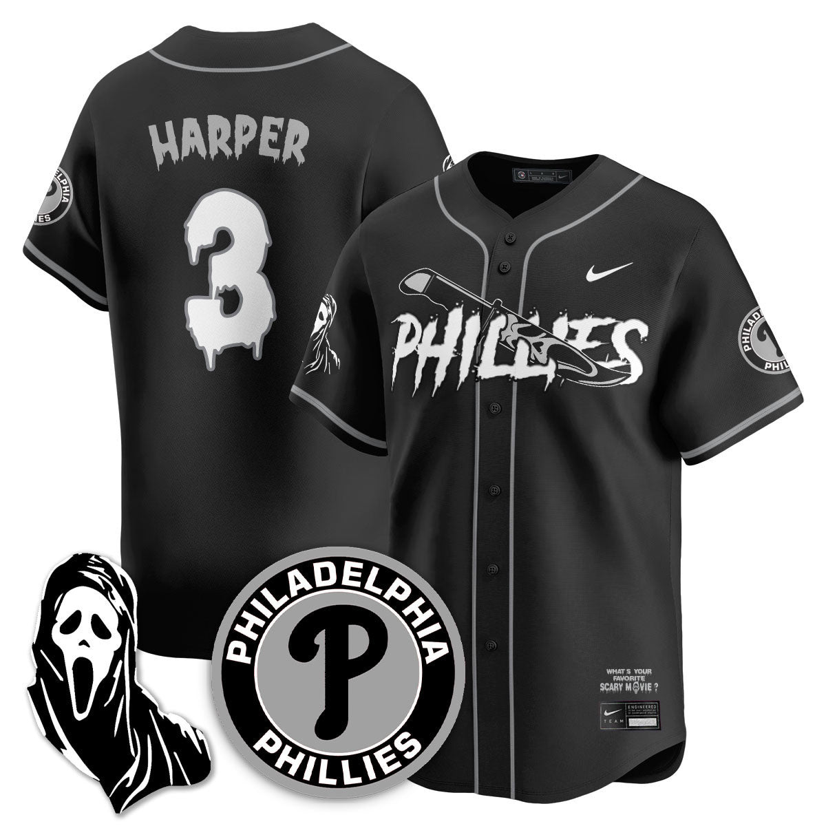 PHI "Scream Ghostface" Jersey - Stitched