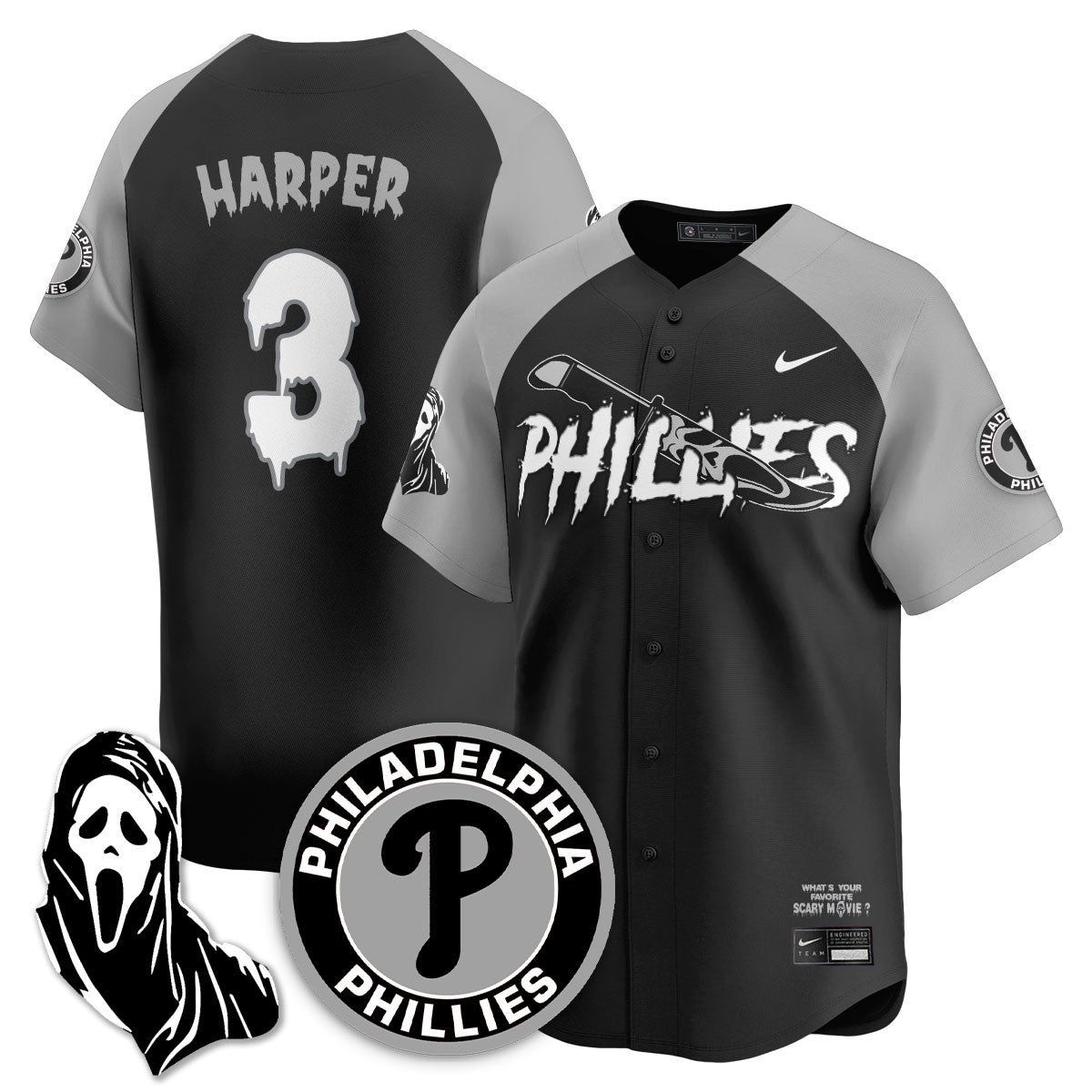 PHI "Scream Ghostface" Jersey - Stitched