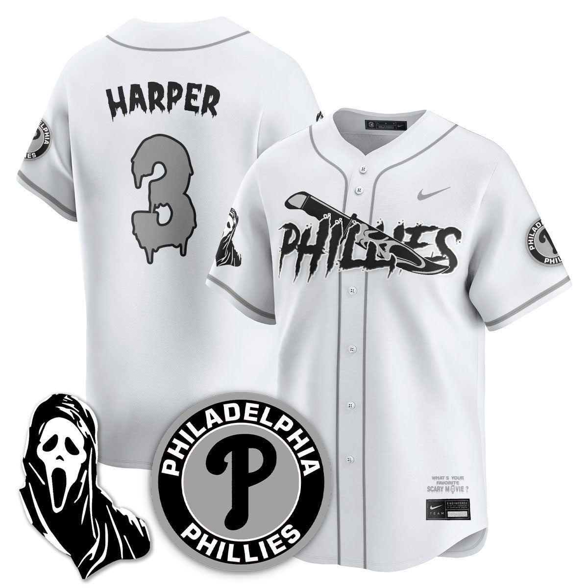 PHI "Scream Ghostface" Jersey - Stitched