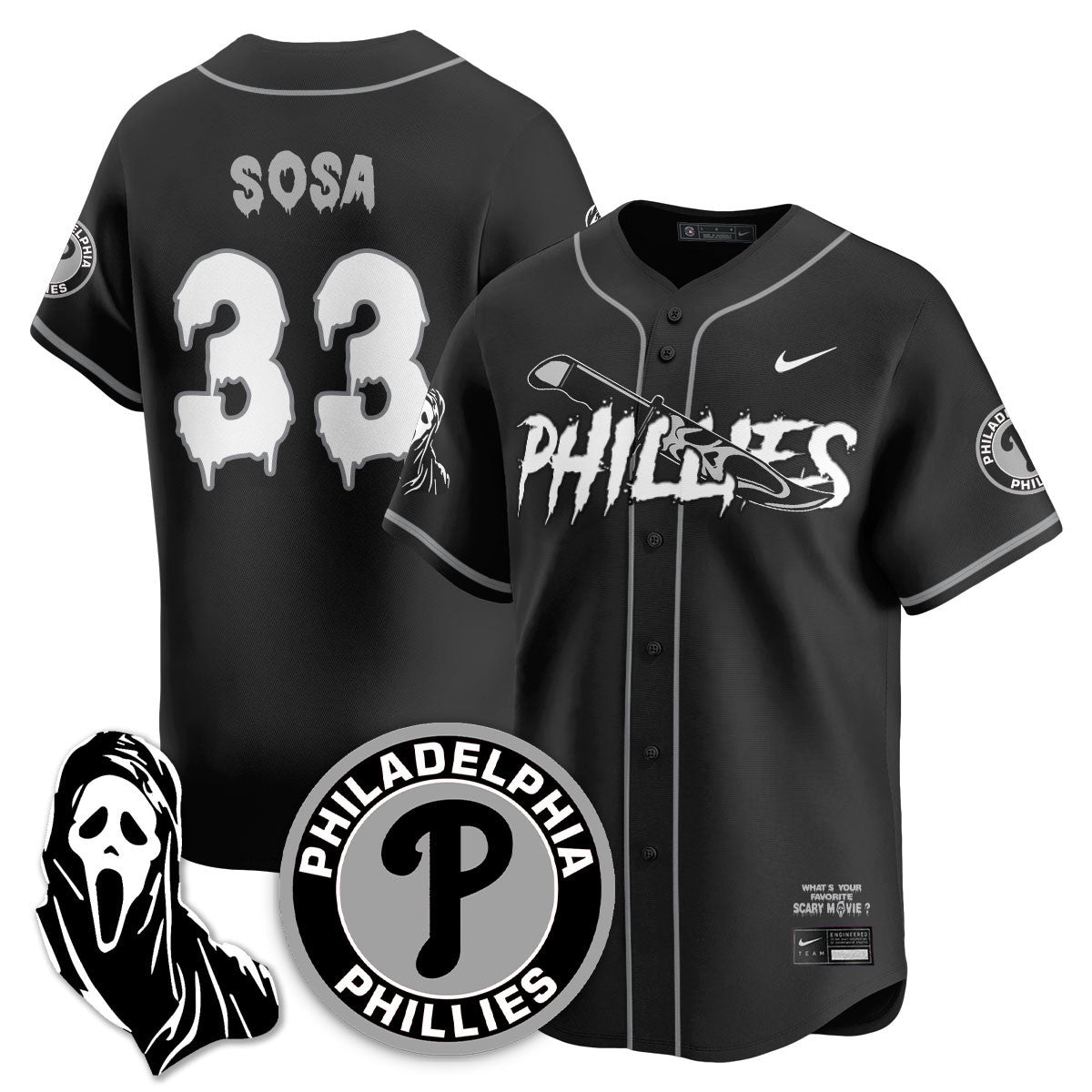 PHI "Scream Ghostface" Jersey - Stitched