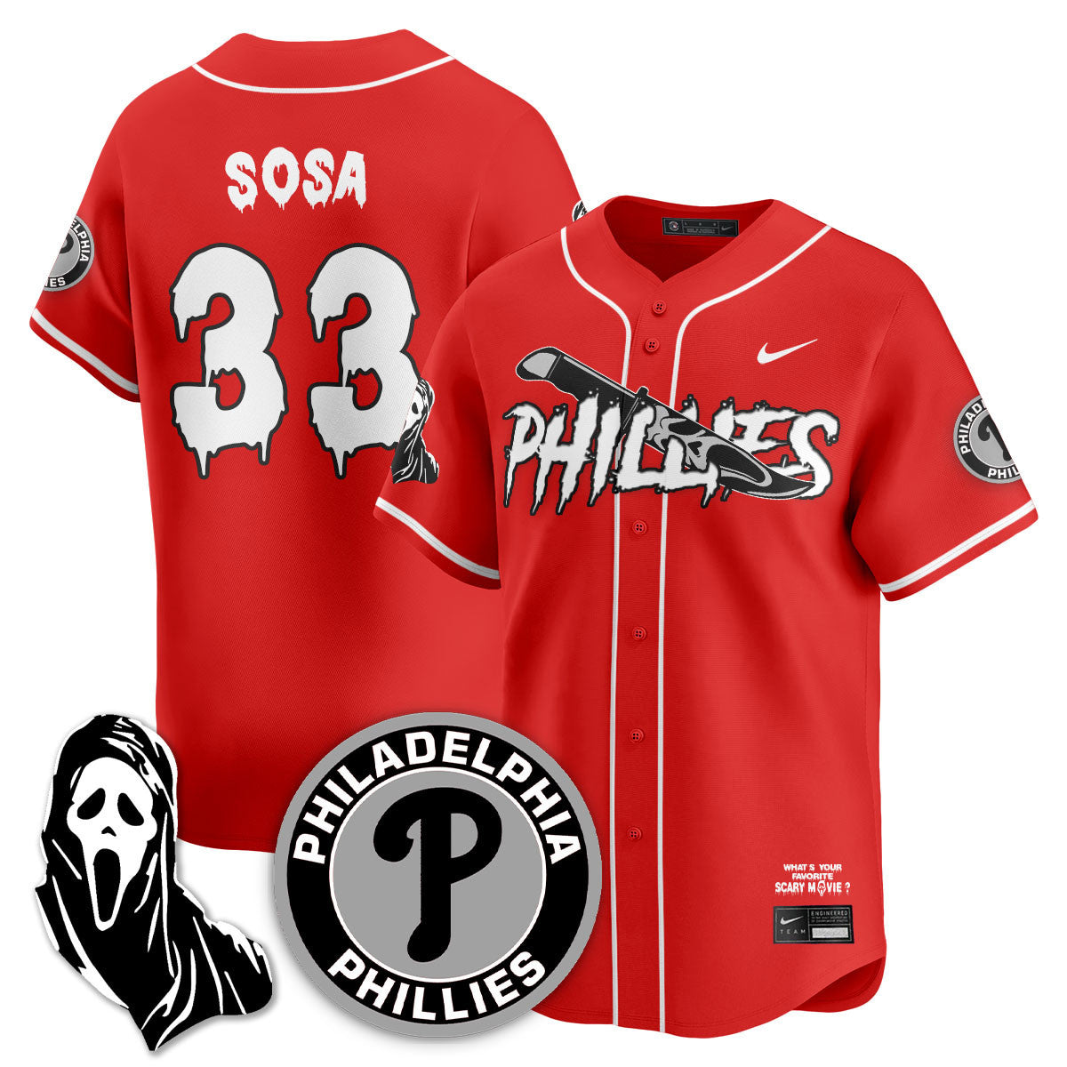 PHI "Scream Ghostface" Jersey - Stitched